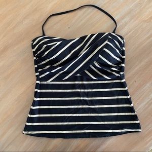 Liz Claiborne Size 10 Halter Top Padded Striped